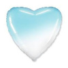 FM 32 Сердце Бело-голубой градиент