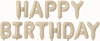 FL Набор шаров-букв (16''/41 см) , Надпись "Happy Birthday", Белый песок