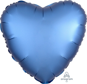 картинка AN 18 Сердце Сатин Голубой от магазина Шар-Хан