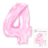FM 40 Цифра "4" розовый в упаковке