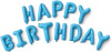 FL Набор шаров-букв (16''/41 см) , Надпись "Happy Birthday", Голубой