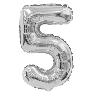 FL 14 Цифра "5" серебро в упаковке