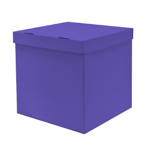 Коробка для воздушных шаров, Фиолетовая, 70*70*70 см, 1 шт.