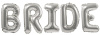 FL Набор шаров-букв (16''/41 см) , Надпись "Bride", Серебро