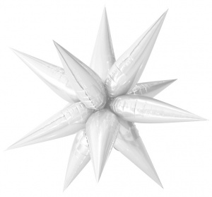 картинка FL 26 Звезда составная 12 лучиков Белая от магазина Шар-Хан