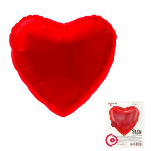 Ag 30 Сердце Красный в упаковке