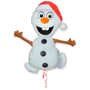 картинка FM 39 Фигура Снеговик в шапочке от магазина Шар-Хан