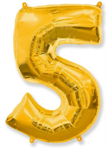 картинка FM 14 Цифра "5" золото от магазина Шар-Хан