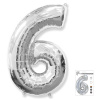 FM 40 Цифра "6" серебро в упаковке