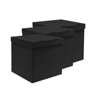Коробка для воздушных шаров, Черная, 60*60*60 см, 1 шт.