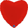 GR 18 Сердце Красный сатин