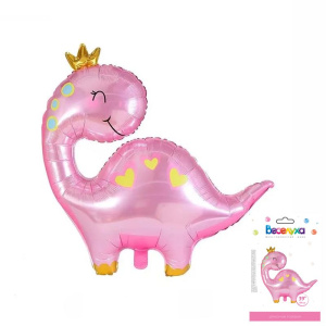 FL 24 Фигура Динозаврик принцесса розовый в упаковке