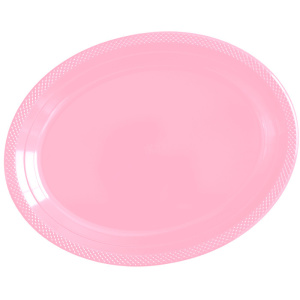 Тарелки сервировочные пластиковые "Делюкс" Розовые