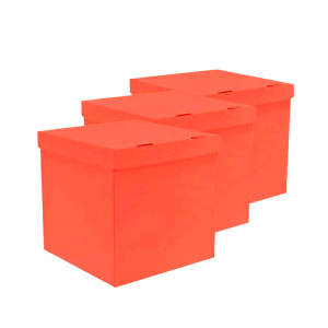 Коробка для воздушных шаров, Красная, 70*70*70 см, 1 шт.