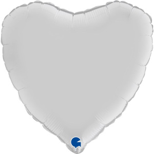 GR 18 Сердце Белый сатин 