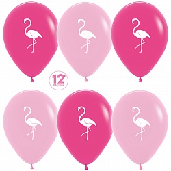 картинка S 12 Фламинго, Фуше (012)/Розовый (009), пастель, 2 ст, 50 шт. от магазина Шар-Хан
