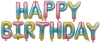 FL Набор шаров-букв (16''/41 см) , Надпись "Happy Birthday", Нежная радуга, Градиент