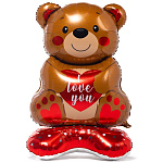 FL ХФ Мишка с сердцем ILY в упаковке