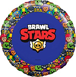 Ag 18 Круг, Brawl Stars, Звездные бойцы, дизайн №3, Синий