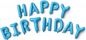 FL Набор шаров-букв (16''/41 см) , Надпись "Happy Birthday", Голубой