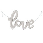GR 47 Надпись "LOVE" с сердцем Серебро