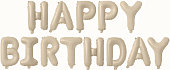 FL Набор шаров-букв (16''/41 см) , Надпись "Happy Birthday", Белый песок