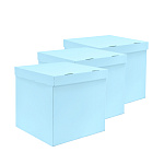 Коробка для воздушных шаров, Голубая, 70*70*70 см, 1 шт.